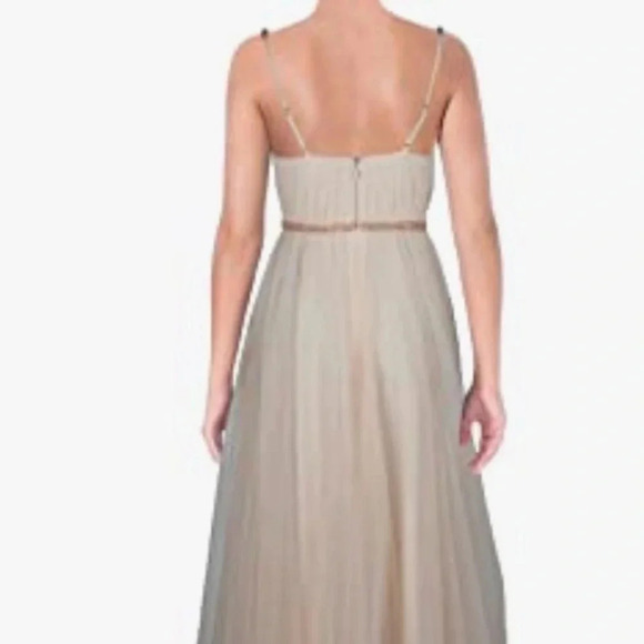 BCBGMAXAZRIA Women's Tulle Dress with Beaded Trim 4 - Picture 7 of 12